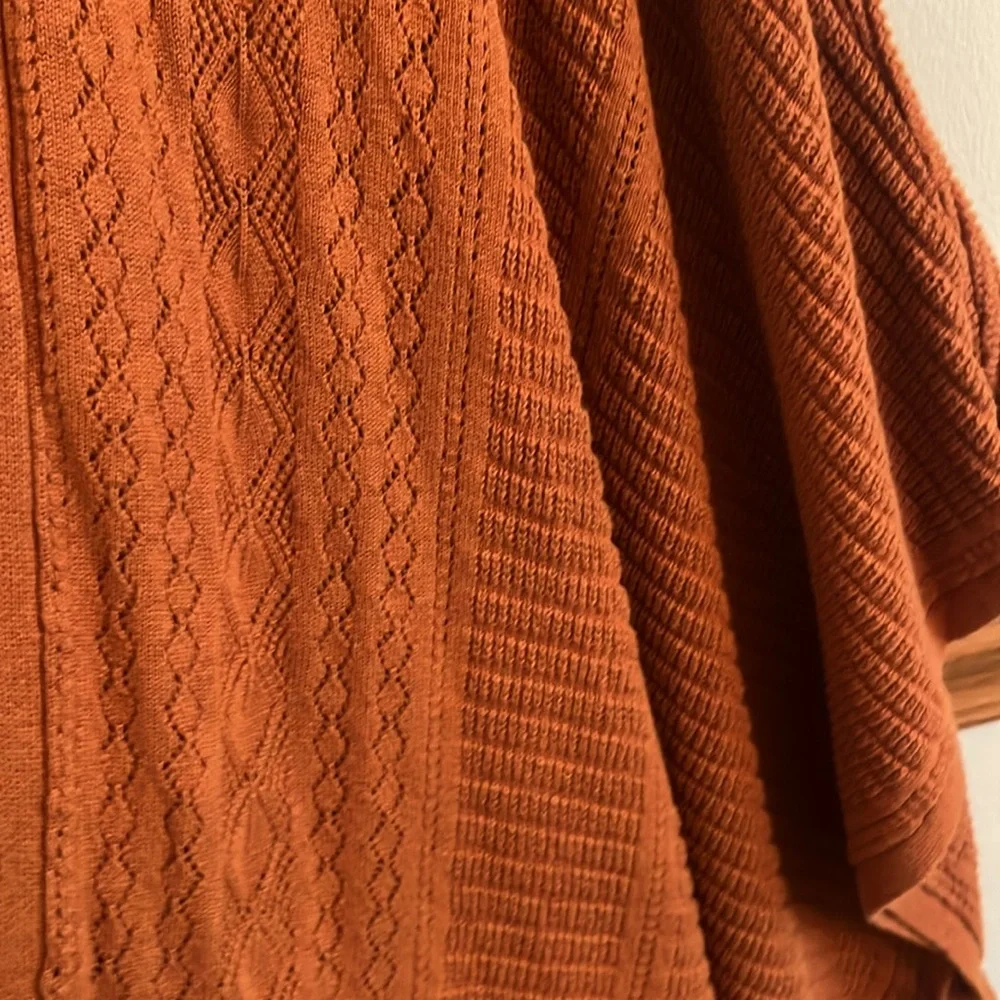 Garnet Hill Organic Cotton and Linen Ruana Size Large NWOT